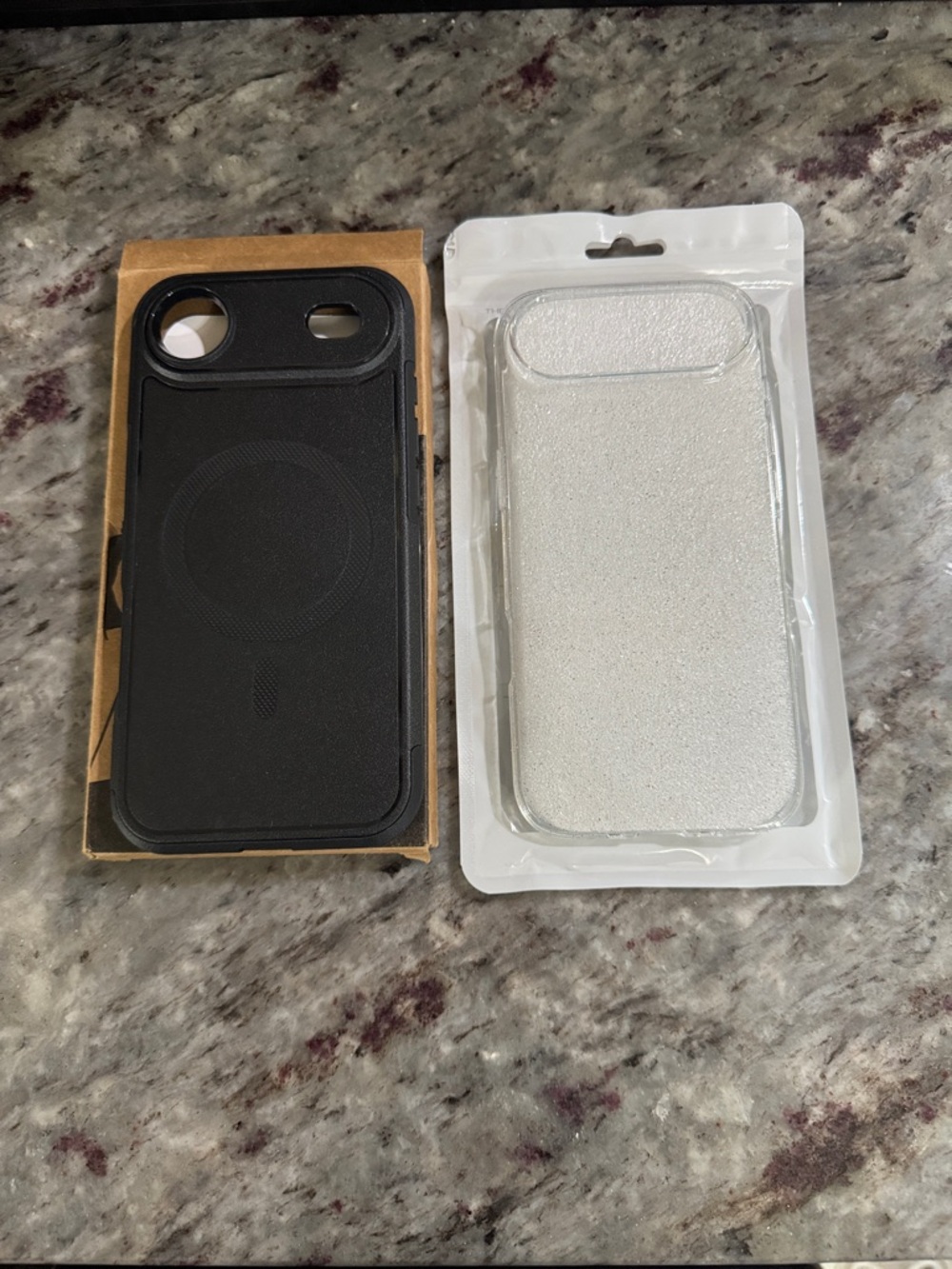 Black and Clear Glitter Phone Case Set - Compatible Cell Phone Protective Covers